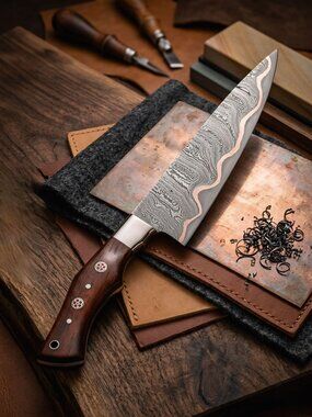 Luxury Hand Forged Damascus Chef Knife